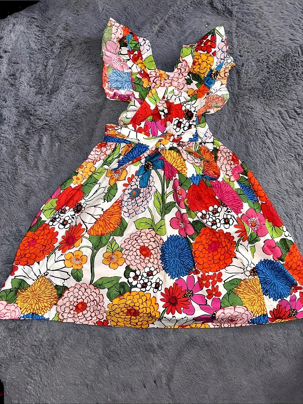 Cara Darby Dress Darby Floral Dress White & Multicolor Girls 8T